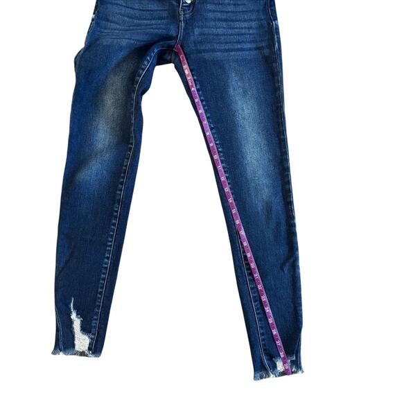 KanCan Mid Rise Ankle skinny Jeans Women's size 26 Button down Bodycon Grunge - Picture 9 of 13